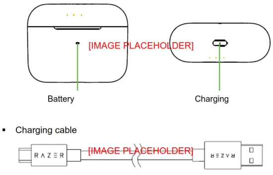RAZER 344 Wireless Earphone - Charging case