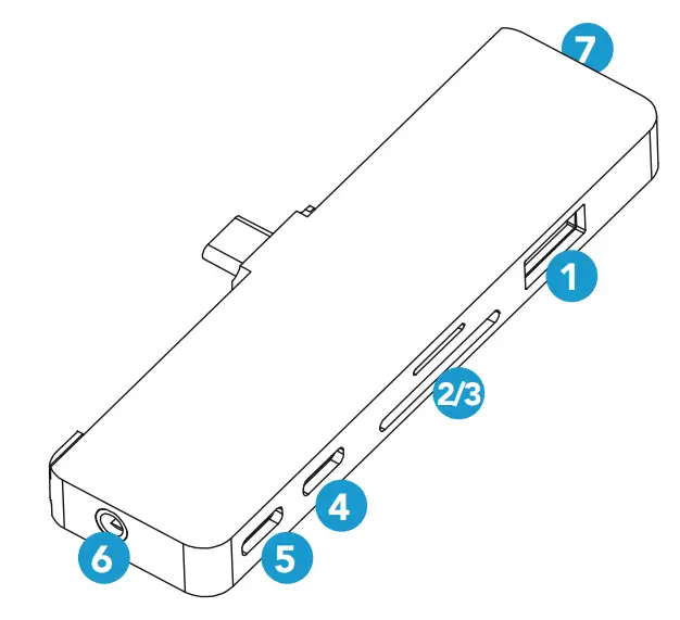 bluebuilt 7 in 1 USB C Hub for iPad -