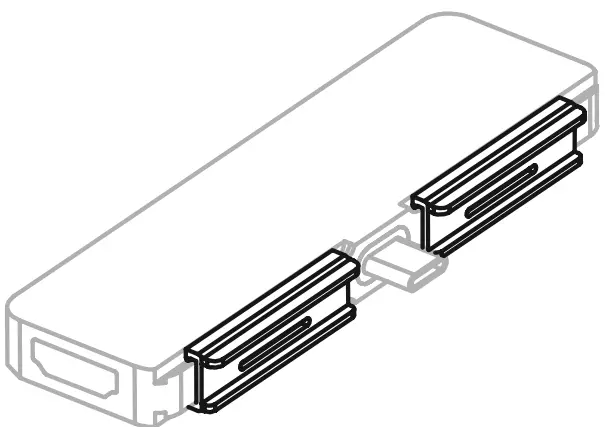 bluebuilt 7 in 1 USB C Hub for iPad - plastic clips