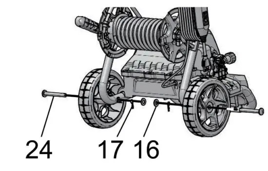 greenworks GPW2000 2000 PSI Pressure Washer - Wheel