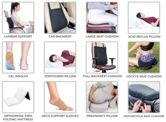 Fovera FO LS B Orthopedic Lumbar Support Memory Foam Cushion - healthy posture