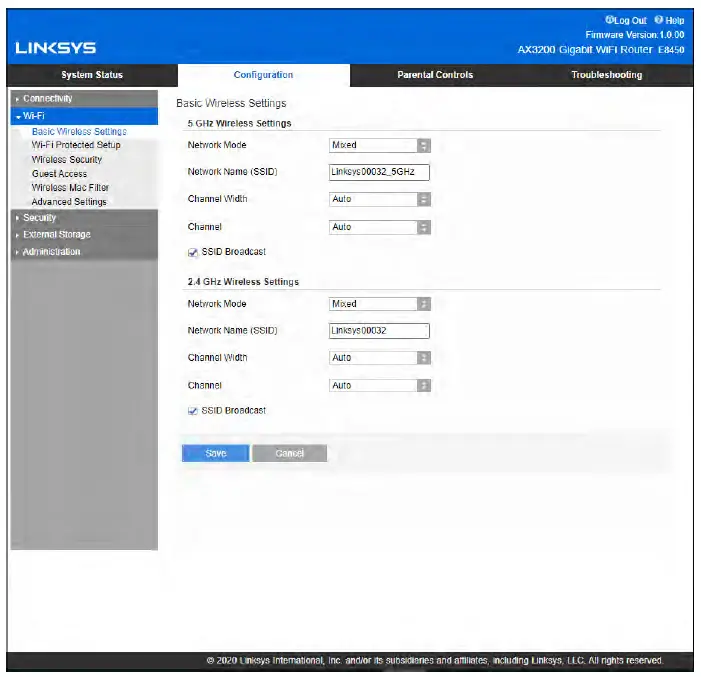 LINKSYS AX3200 Dual Band Gigabit WiFi 6 Router FIG 10