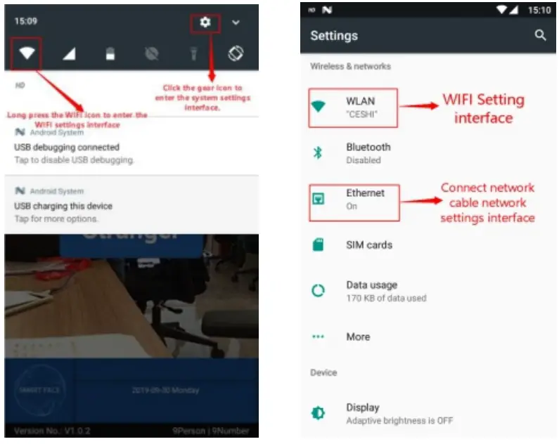 Using Wi-Fi network connection Procedure