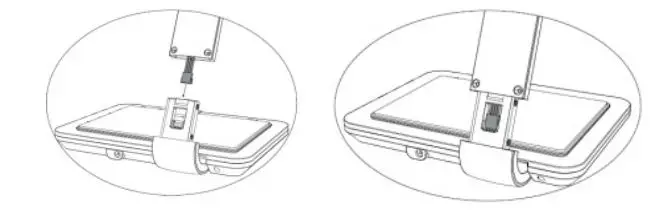 Royal Sovereign RDL-140QI-W LED Desk Lamp with Wireless Fast Charging - Pull out the terminal from lamp post and insert it to the base