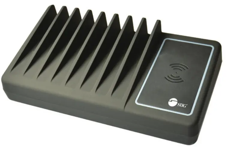 SIIG AC PW1H11 S1 150W 10 Port USB A C Wireless Charging Station