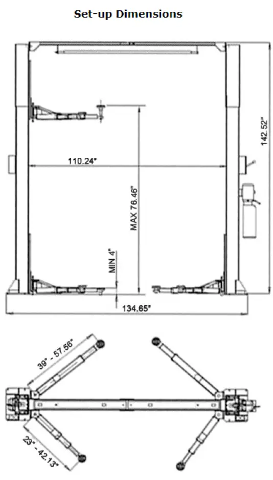 Nationwide NW-2-9K ACD 9000 Pound Two Column Automotive Lift-1