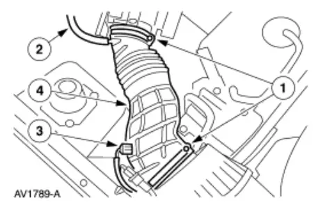 Intake Air Distribution and Filtering Air Cleaner Outlet Pipe 3 8L
