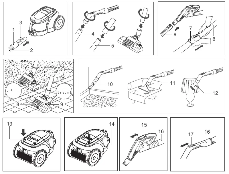 LG VC2216 cyclone vacuum cleaner Owner's fig 4