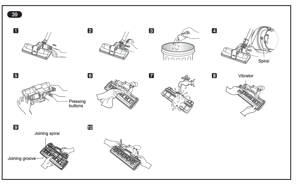 LG VC2216 cyclone vacuum cleaner Owner's fig 9