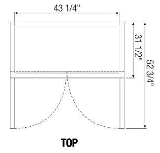EUEREST Back Mount Under Counter- top
