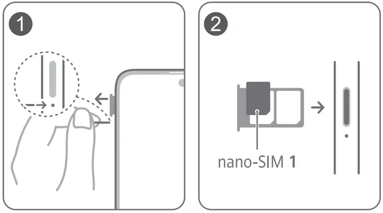TFY-LX1 X8 Smartphone Inserting SIM CARD