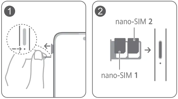 TFY-LX1 X8 Smartphone Inserting SIM CARD