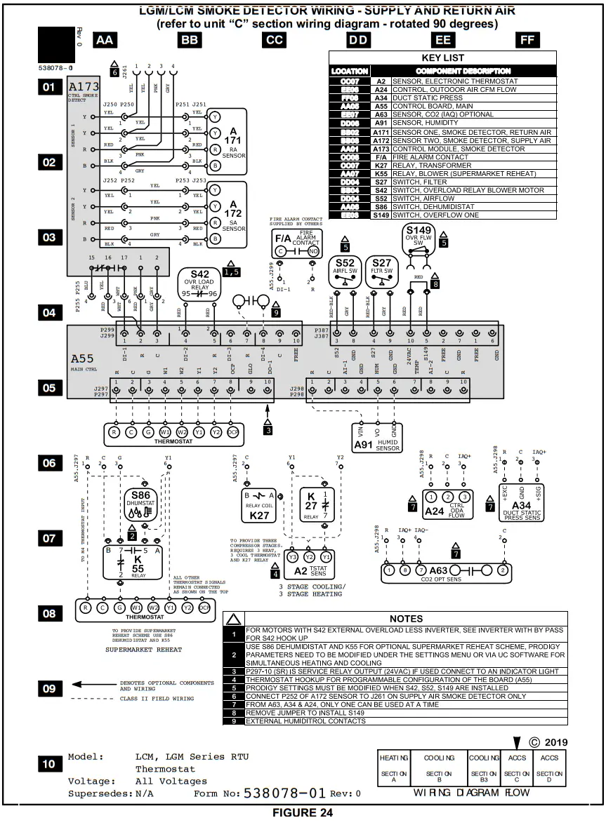LENNOX 11K80 Sup and Ret Smoke Detector Kit - fig 1