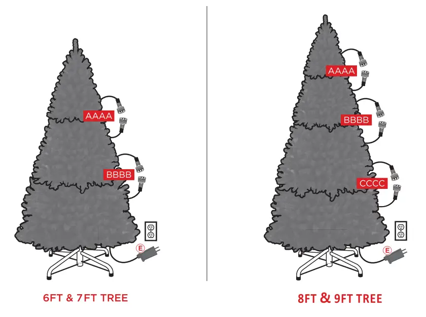 GYMAX GYM08374 6 ft. Pre-Lit Artificial Christmas Tree Hinged Xmas Tree 4