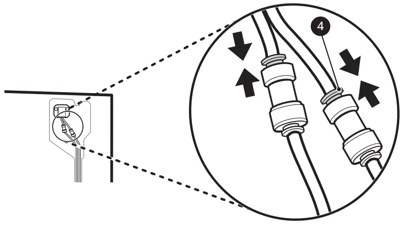 LG SRFVC2416S 24 cu ft French Door Refrigerator -connector