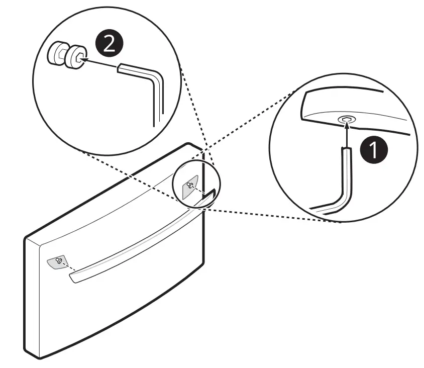 LG SRFVC2416S 24 cu ft French Door Refrigerator - fasteners 1