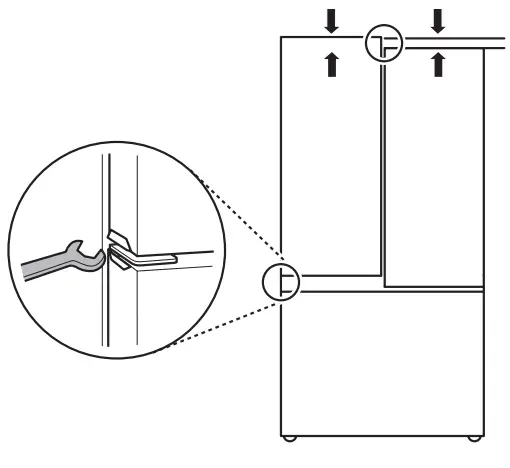 LG SRFVC2416S 24 cu ft French Door Refrigerator -lower