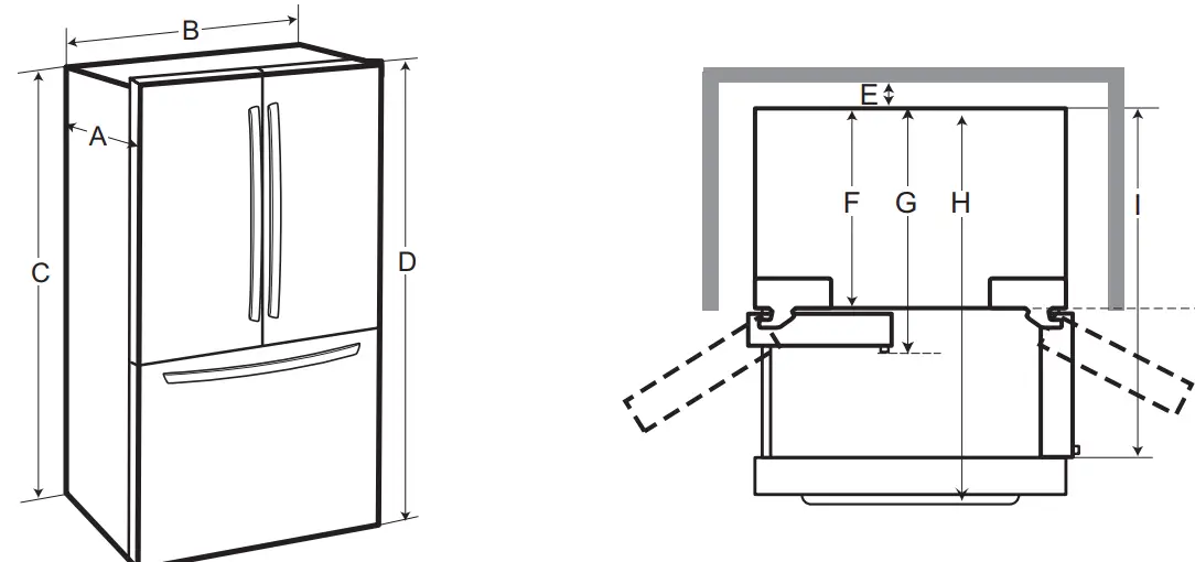LG SRFVC2416S 24 cu ft French Door Refrigerator - refrigerator