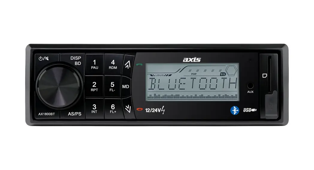 Axis Ax1800bt Series 2 12 24v Bluetooth Mechless Am Fm Multimedia Player User Manual