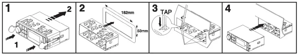 AXIS AX1800BT Series 2 12 24V --Installation in the dashboard
