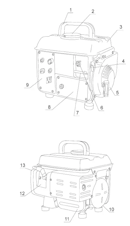 Premium PPG1005 1000 Watt 2 Stroke Generator FIG (3)