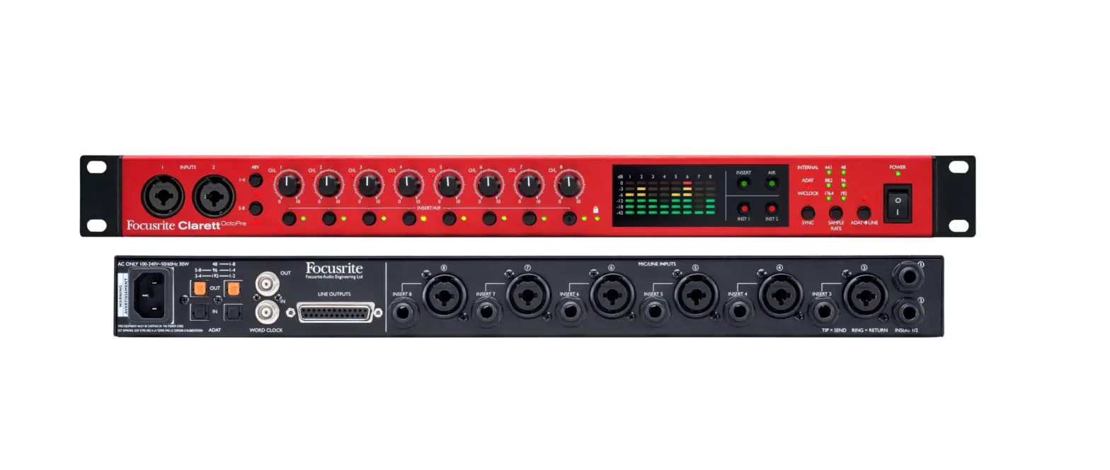 Focusrite Clarett++ Octopre Mic Preamp And Ad-da Converter User Guide