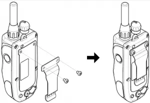 o attach the belt clip