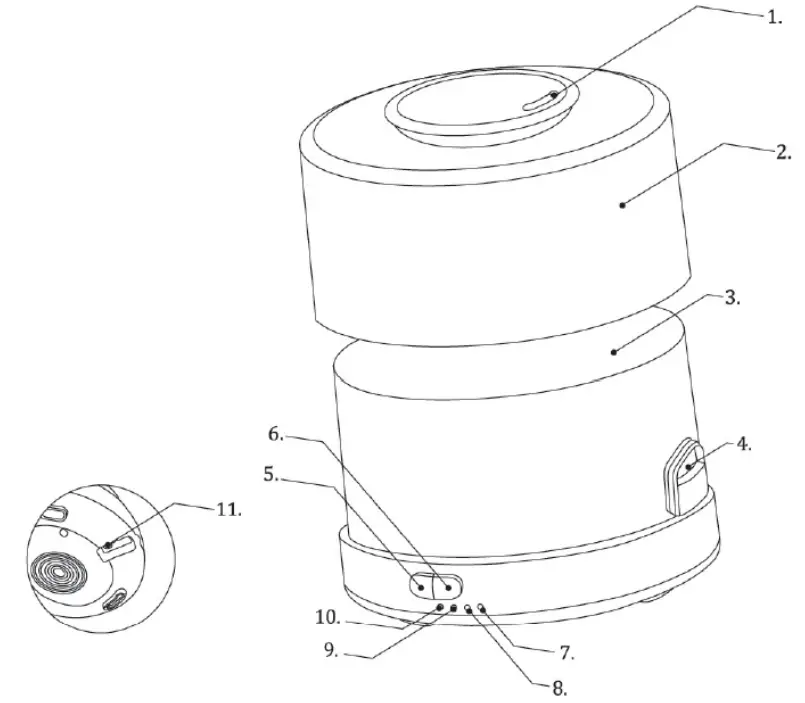 COOPERS OF STORTFORD K811 Color Changing Humidifier - Parts