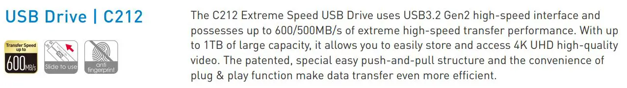 TEAMGROUP C212 Extreme Speed USB Drive - USB Drive C212