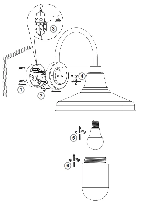 ENDON 95899 Outdoor Wall Light Fitting - 2