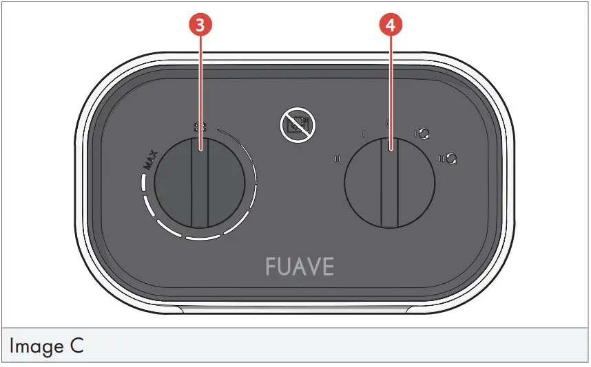 FVBW20W22 Helsinki 2000 Fan Heater Operating panel