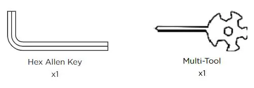 JLL RE200 Recumbent Bike Instruction Manual - TOOLS PACK