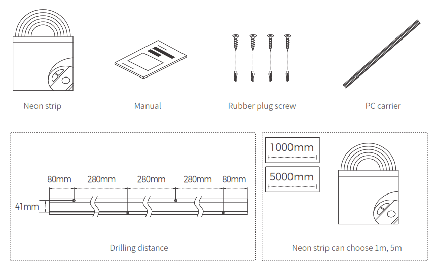 COLORS Linear Lighting NNR25 Horizontal Ceiling Mounted Accessories V1.1 - fig