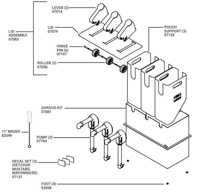 SERVER 07050 Express Triple Drop-In Dispensing Station-fig2