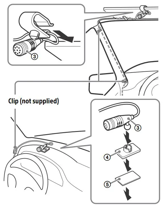 SONY AV RECEIVER Instruction Manual - Installing the microphone