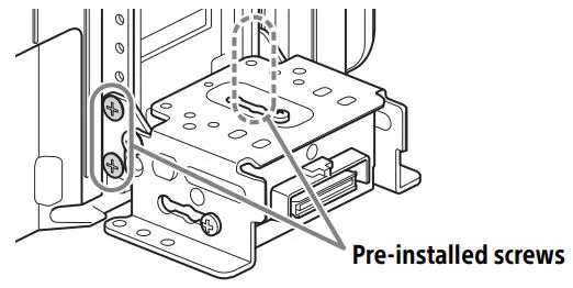 SONY AV RECEIVER Instruction Manual - Remove the 4 pre-installed screws