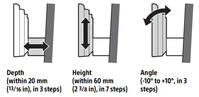 SONY AV RECEIVER Instruction Manual - The mounting positions of the display