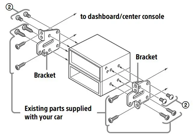 SONY AV RECEIVER Instruction Manual - Using the mounting brackets supplied