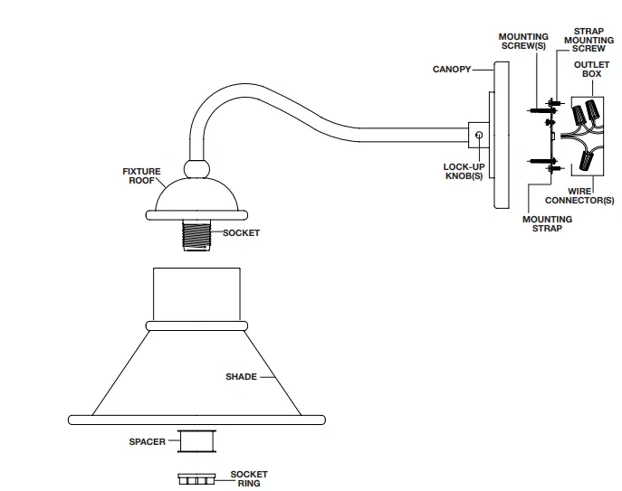 KICHLER-49776BK-Northland-1-Light-16.75-Inch-Black-Outdoor -Wall-Light-FIG-1