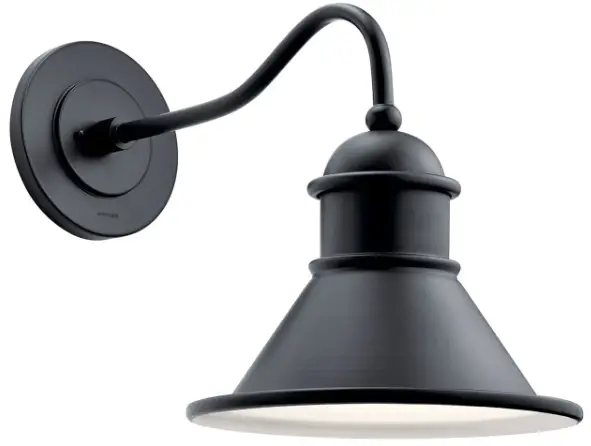 KICHLER-49776BK-Northland-1-Light-16.75-Inch-Black-Outdoor -Wall-Light-PRODUCT