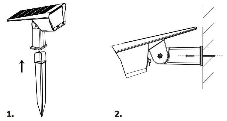 HOFTRONIC 4409074 Odessa Solar Garden Spotlight - INSTALLATION