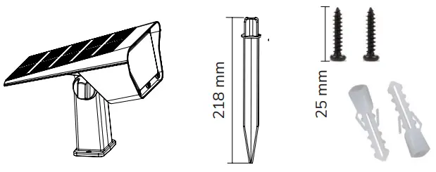 HOFTRONIC 4409074 Odessa Solar Garden Spotlight - PACKAGE INCLUDED