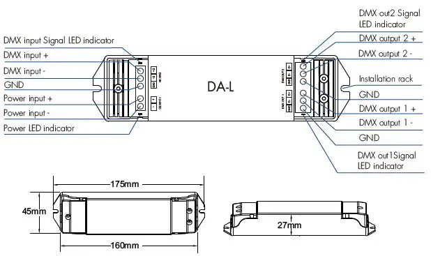 iskydance DA-L DMX Signal Amplifier-1