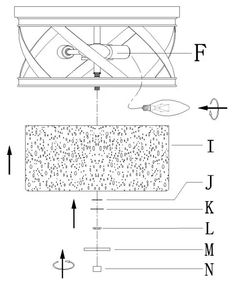 LNC A04865C3 Mocha 3-Light 13-in Brushed Black LED Flush Mount Light Instruction Manual - Install bulbs