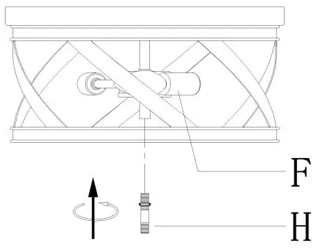 LNC A04865C3 Mocha 3-Light 13-in Brushed Black LED Flush Mount Light Instruction Manual - Screw tube