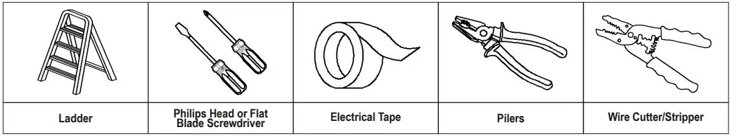 LNC A04865C3 Mocha 3-Light 13-in Brushed Black LED Flush Mount Light Instruction Manual - TOOLS REQUIRED