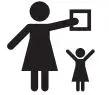 Keep out of reach and sight of children icon