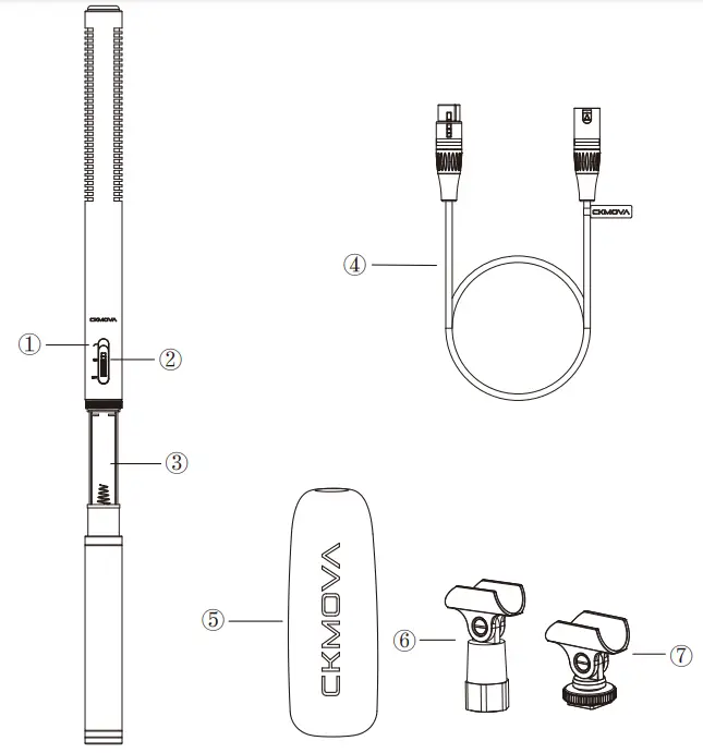 CKMOVA DCM2 Directional Condenser Shotgun Microphone - fig 2