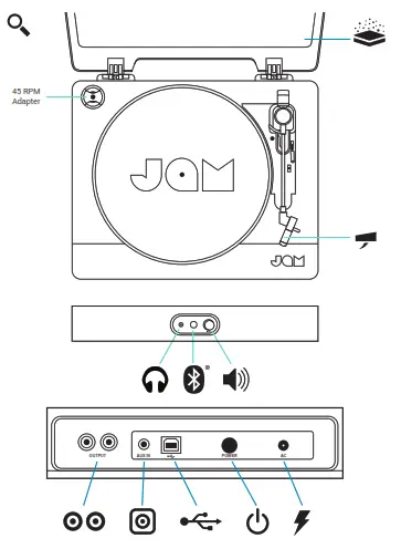 HX-TT700 Jam Sound Stream Turntable - 2
