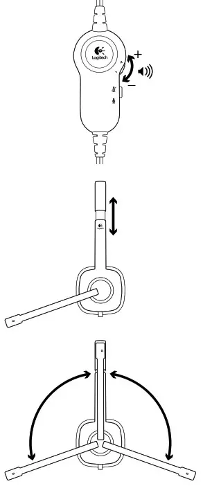 logitech H151 Stereo Headset - Connect the headset